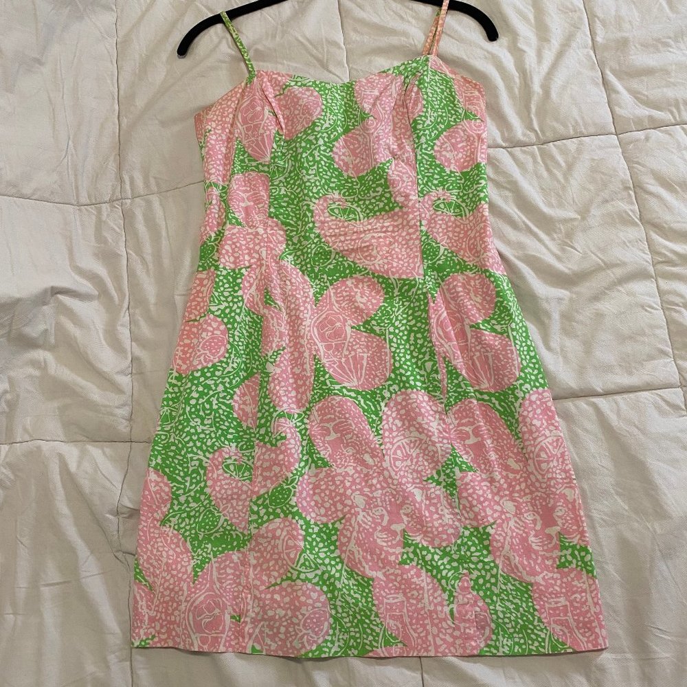 Lilly Pulitzer Limeade Pink and Green Dress